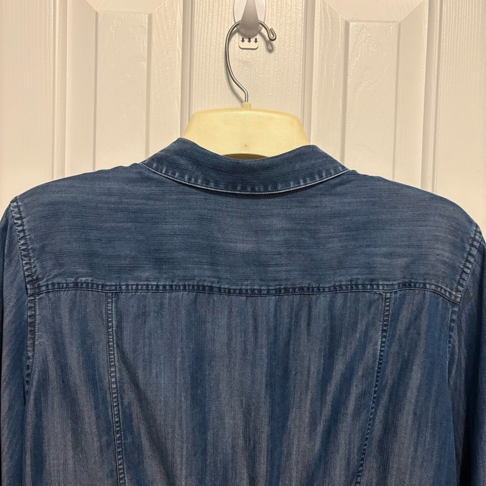 Chico's Indigo Blue Denim Button-Front Shirt - Picture 10 of 16